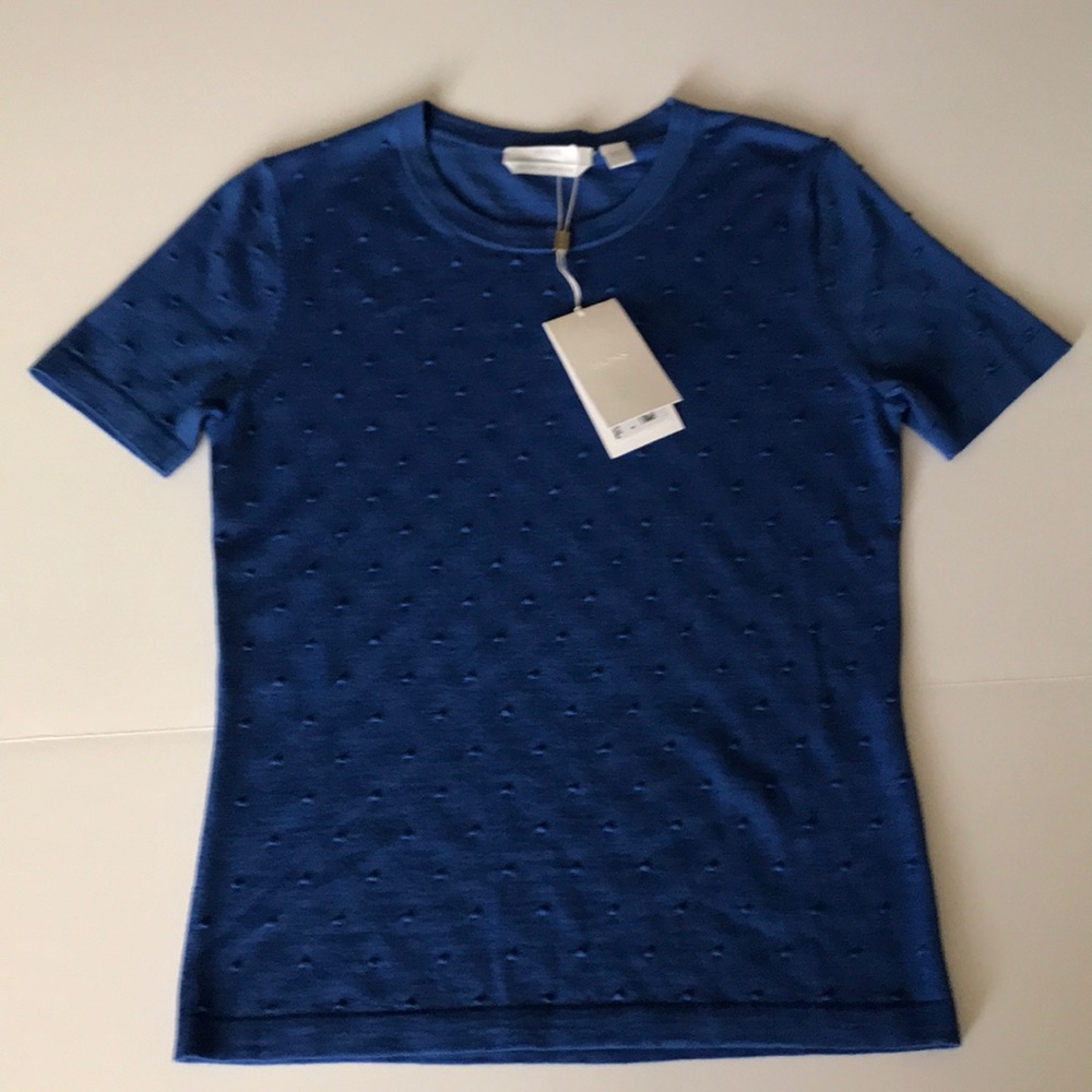 Boss Hugo Boss Open Blue knit top NWT size (S) 4-6 - Picture 7 of 9